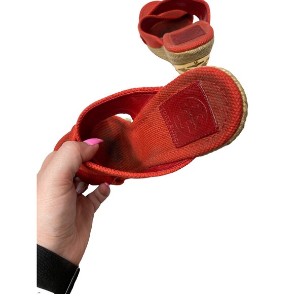 Tory Burch Kristen Espadrille Wedges Size 8.5 - Picture 5 of 8